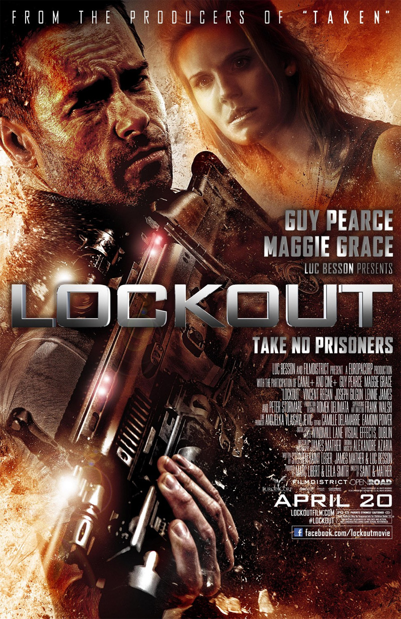 Lockout Maggie Grace Luc Besson Guy Pearce JAPAN movie flyer poster CHIRASHI